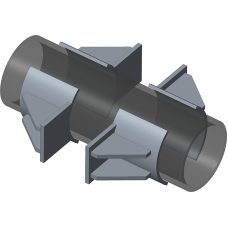 Опора неподвижная двухупорная усиленная для тепловых сетей ТС-662.00.00 159х90х117х328 мм Серия 5.903-13 выпуск 7-95 8,4 кг