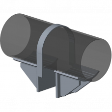 Опора неподвижная хомутовая с дополнительными упорами для тепловых сетей ТС-669.00.00 273х137х246 мм Серия 5.903-13 выпуск 7-95 12,1 кг