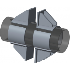 Опора неподвижная двухупорная усиленная с дополнительными подушками для тепловых сетей ТС-663.00.00 920х320х270х1184 мм Серия 5.903-13 выпуск 7-95 108 кг