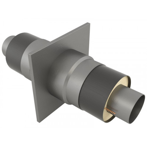 Опора неподвижная щитовая в оцинкованной ППУ изоляции для тепловых сетей Ст20 38х125х255х2000 мм ГОСТ 30732-2006 19 кг