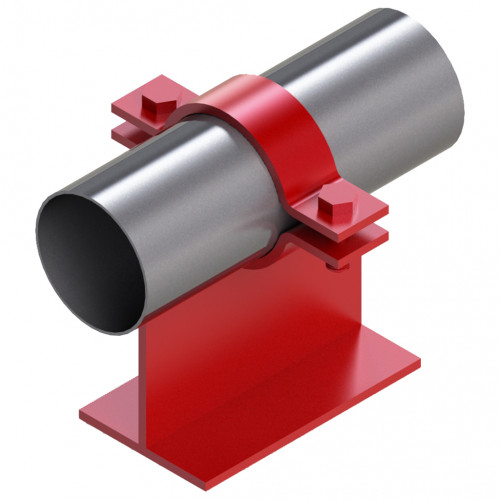 Опора неподвижная хомутовая тавровая для тепловых сетей исп. АС10 09Г2С 18х50х100х100 мм ОСТ 36-146-88 1,1 кг