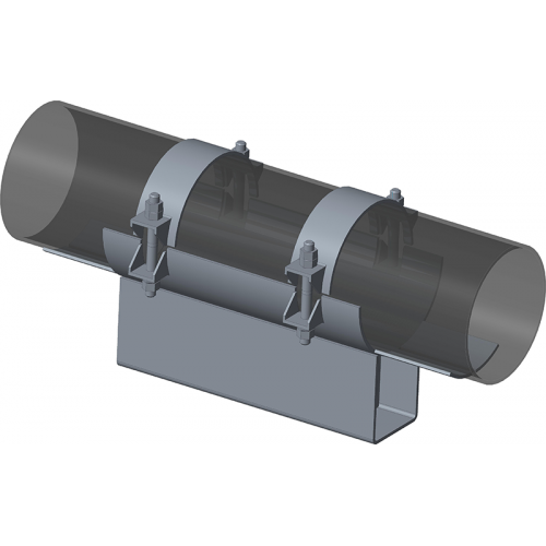 Опора неподвижная бугельная с корпусом для тепловых сетей ТС-671.00.00 1220х700х680х100 мм Серия 5.903-13 выпуск 7-95 298,1 кг